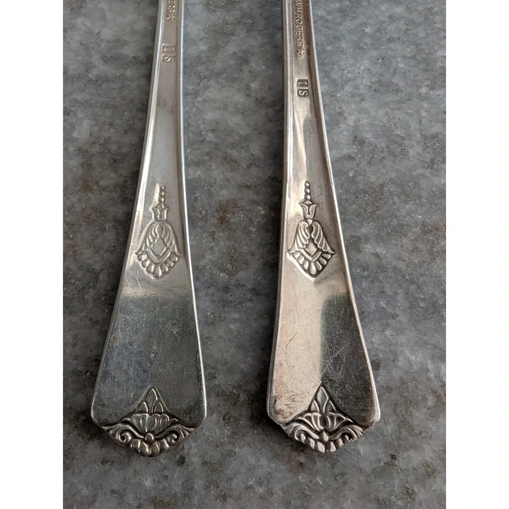 Wm Rogers International Silver Sugar Spoon‎ & Spreader Silver plated